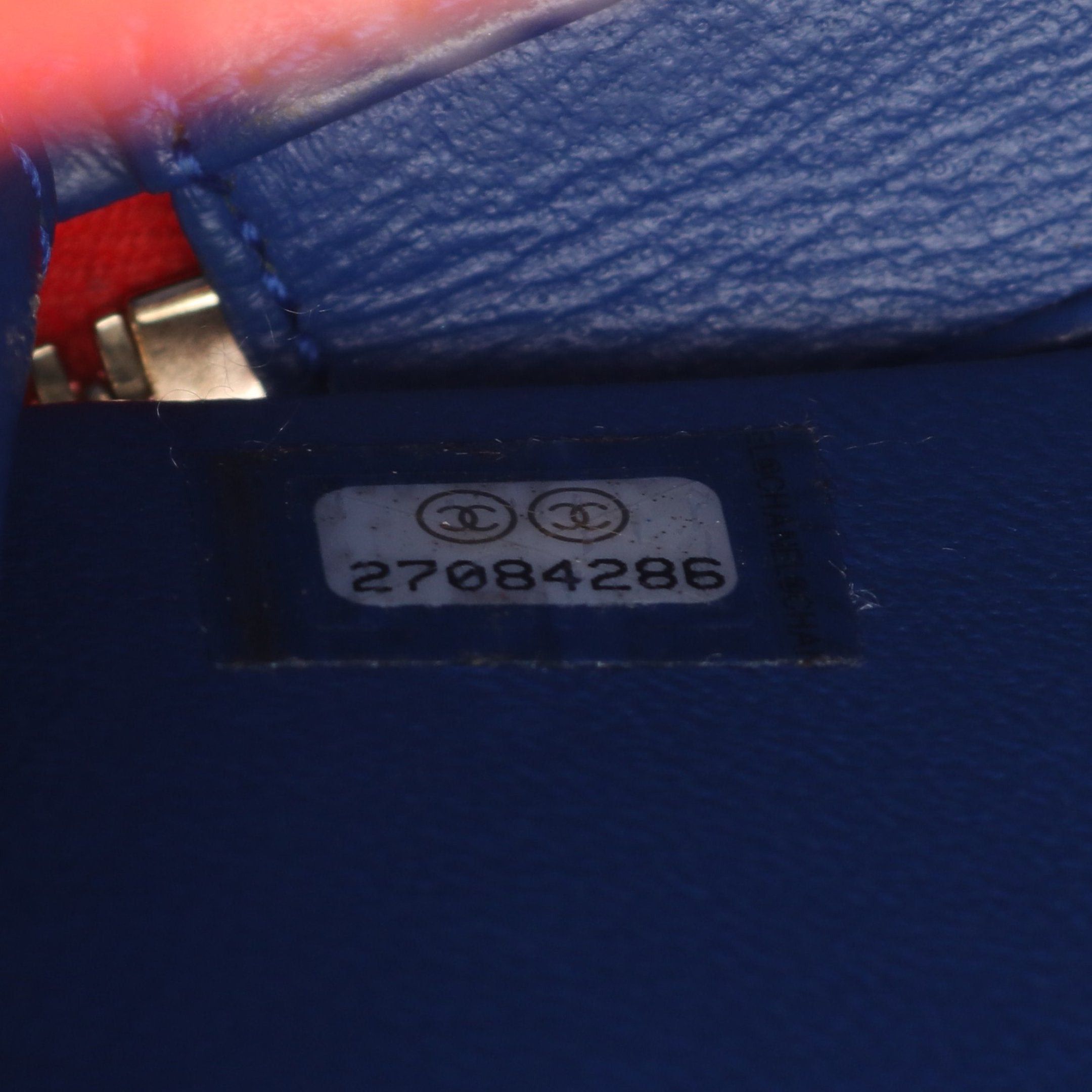 Chanel Chanel Cc Filigree Small Vanity Bag Chain Shoulder Caviar Skin Blue Red White Gold Hardware Size ONE SIZE - 5 Thumbnail