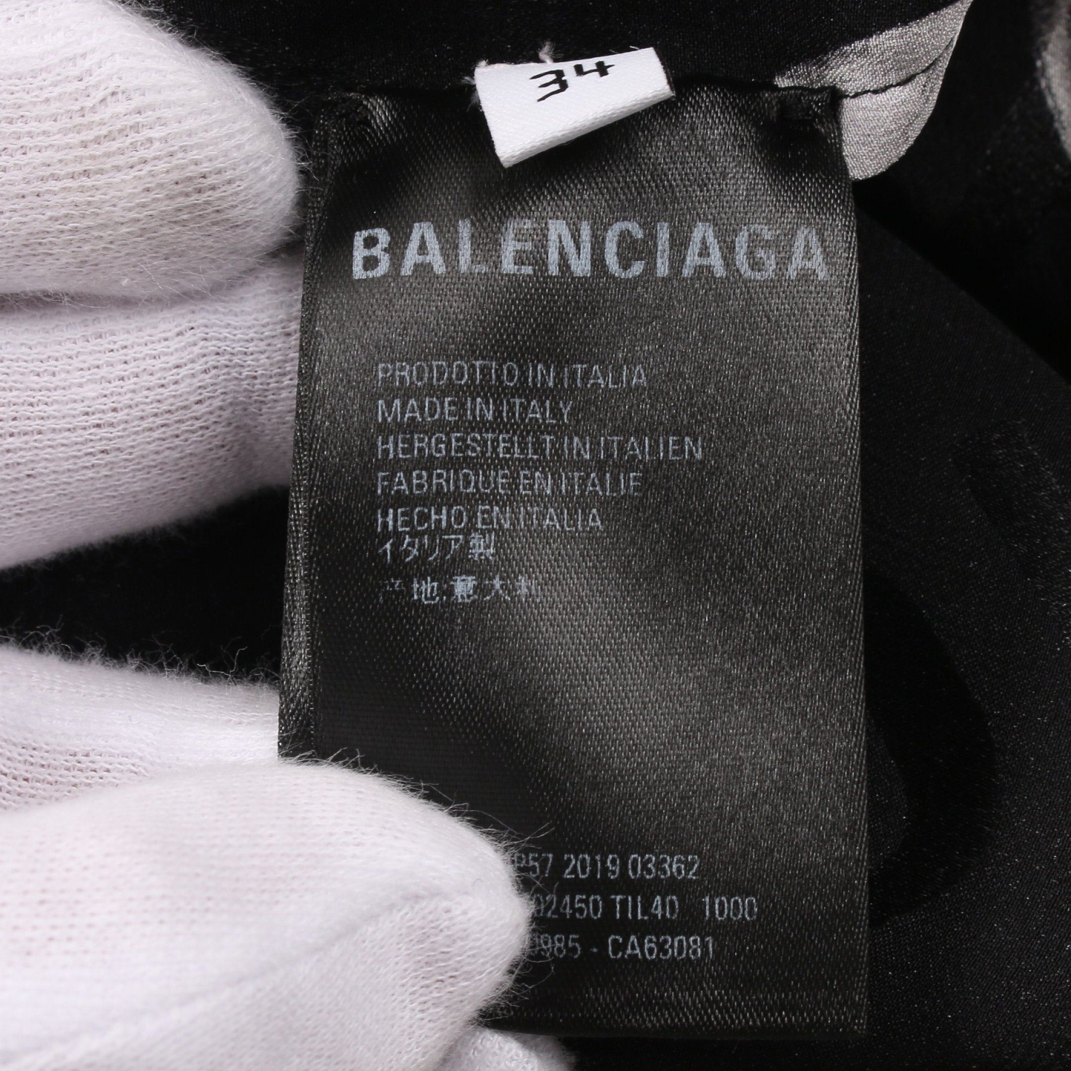 Balenciaga Balenciaga Shirt Logo Perfume Bottle All-Over Pattern Silk Black Gray Yellow Brown Size ONE SIZE - 5 Thumbnail