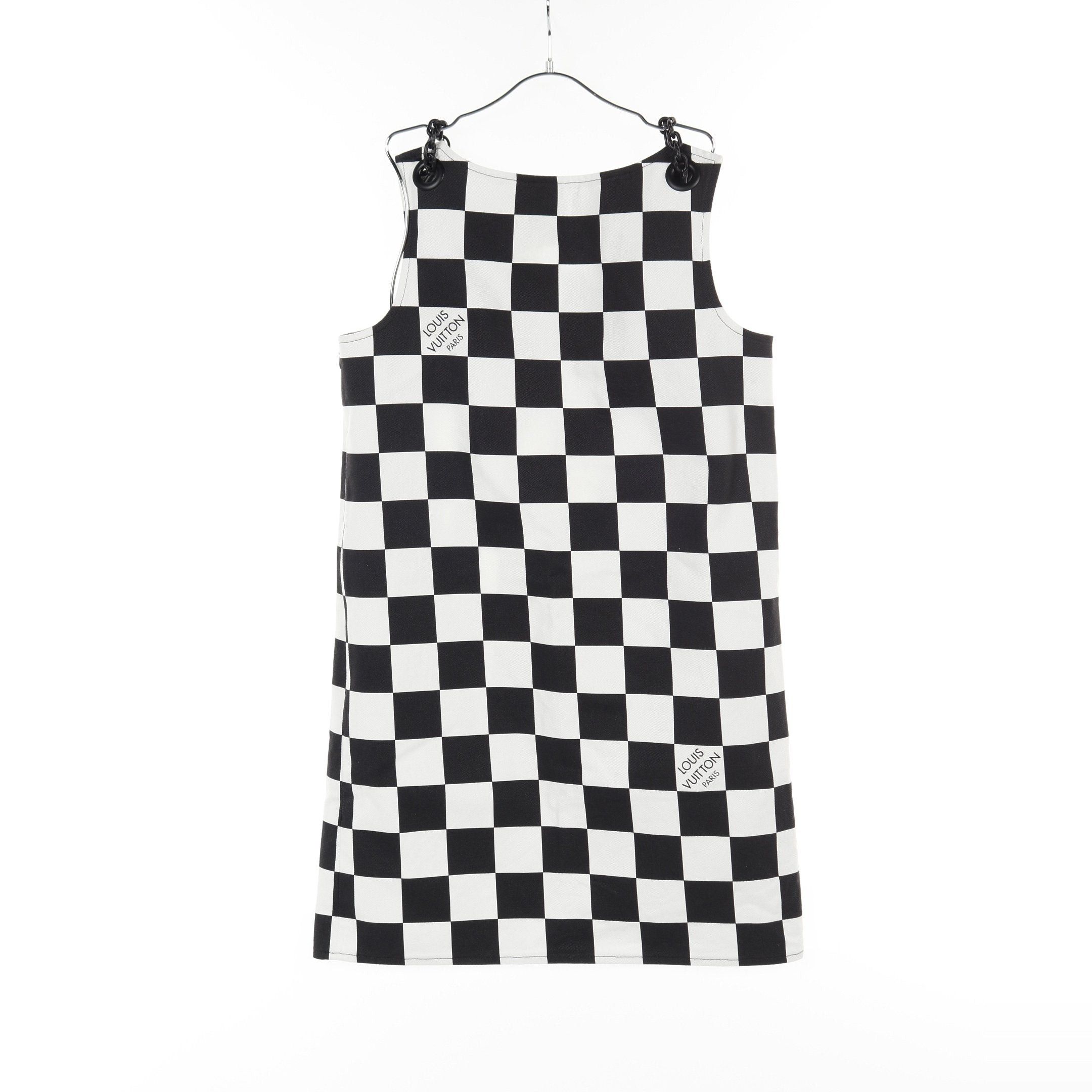 Louis Vuitton Louis Vuitton Damier Denim Chain Strap Dress Blackout Collection One Piece Cotton Black White Size ONE SIZE - 2 Thumbnail