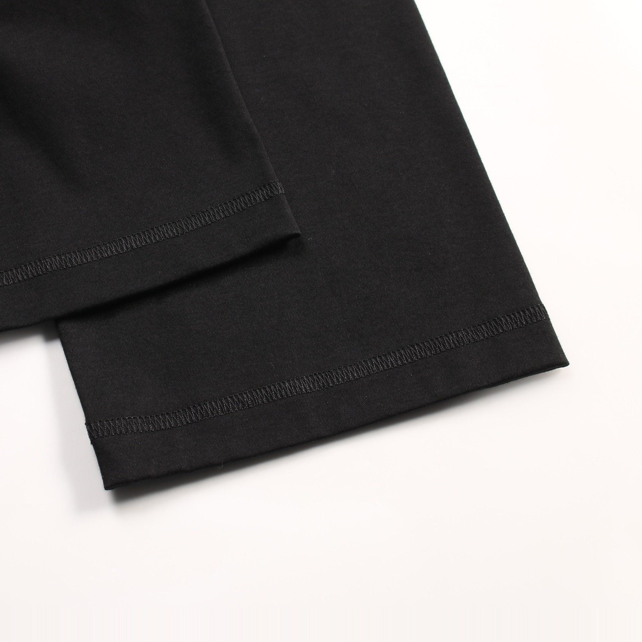 Hermes Hermes Embroidered Pocket T-Shirt Cut And Sew Square Neck Boat Three-Quarter Sleeve Cotton Black Size ONE SIZE - 6 Thumbnail