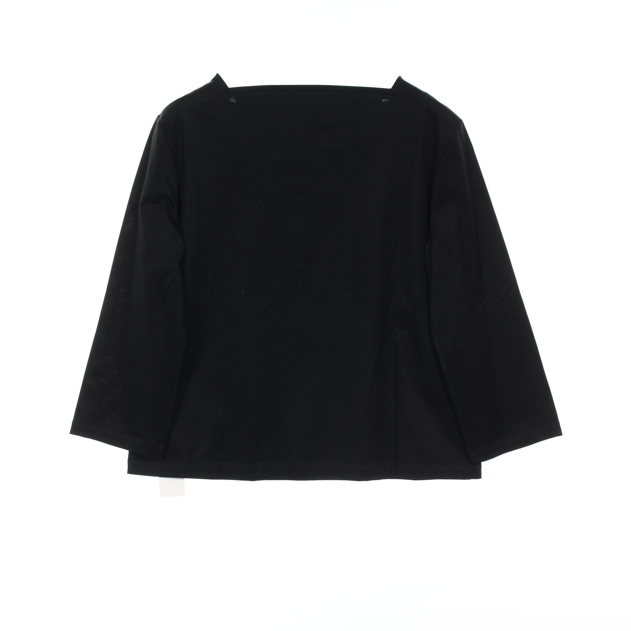 Hermes Hermes Embroidered Pocket T-Shirt Cut And Sew Square Neck Boat Three-Quarter Sleeve Cotton Black Size ONE SIZE - 2 Thumbnail