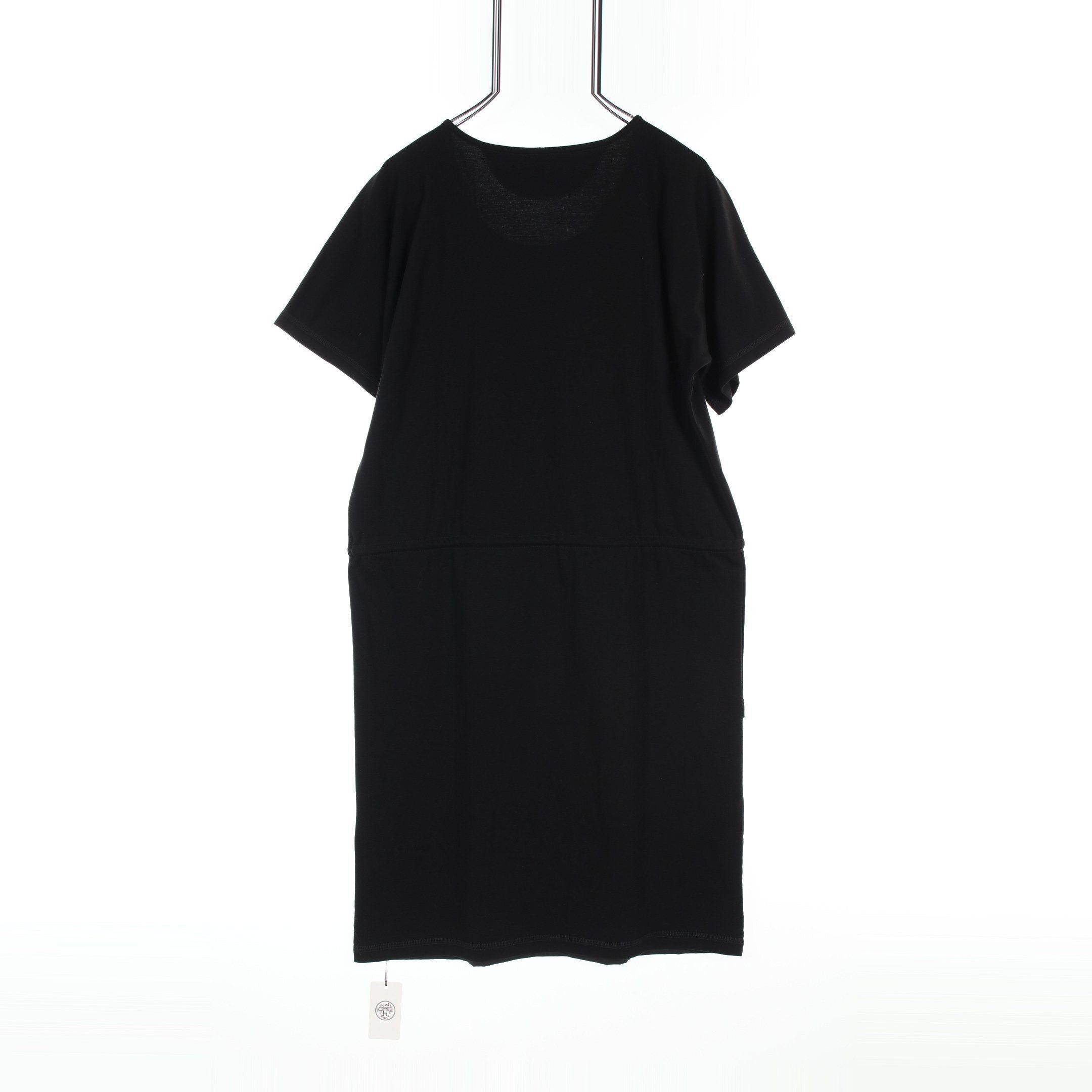 Hermes Hermes Embroidered Pocket T-Shirt One Piece Cotton Black Color-Block Size ONE SIZE - 2 Thumbnail