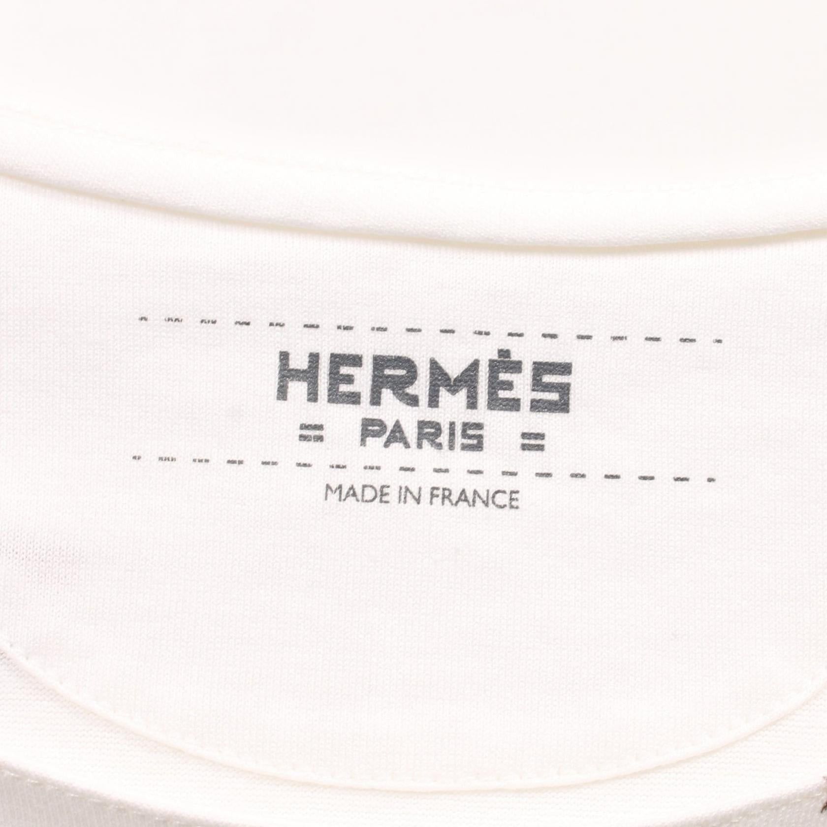 Hermes Hermes Kachinas Kachina T-Shirt Crew Neck Short Sleeve Cotton Off White Multicolor Size ONE SIZE - 3 Thumbnail