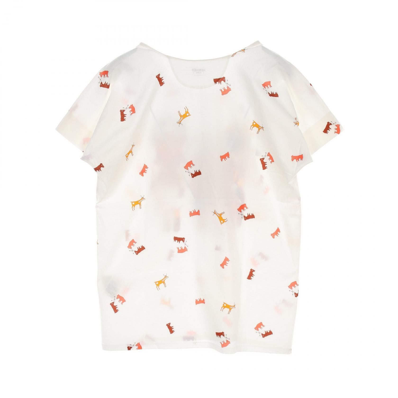 Hermes Hermes Kachinas Kachina T-Shirt Crew Neck Short Sleeve Cotton Off White Multicolor Size ONE SIZE - 2 Thumbnail