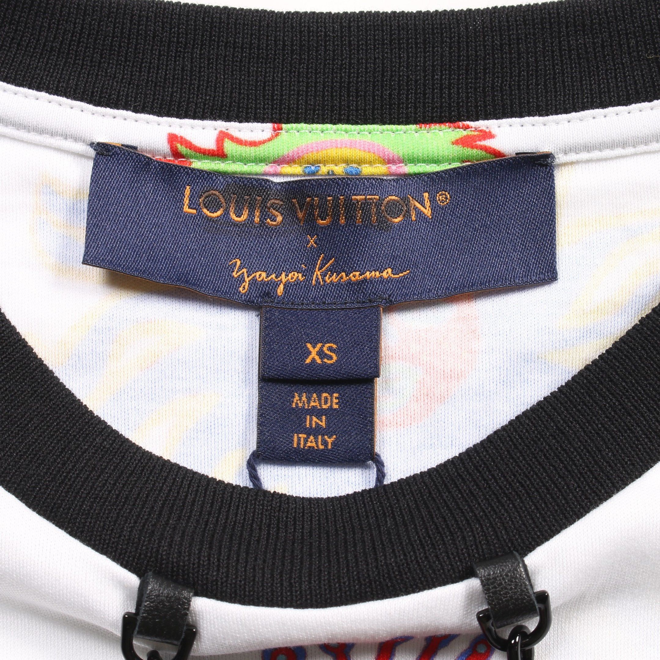 Louis Vuitton Louis Vuitton Lv * Yk Face Print T-Shirt Cotton Black Multicolor Yayoi Kusama Collaboration Size ONE SIZE - 3 Thumbnail