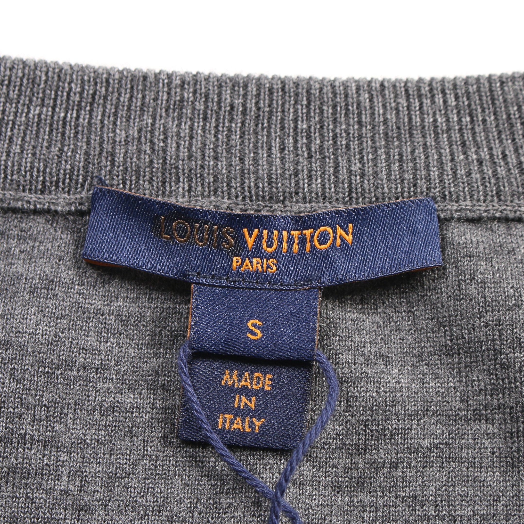 Louis Vuitton One Piece Lace Flower Wool Gray Black White