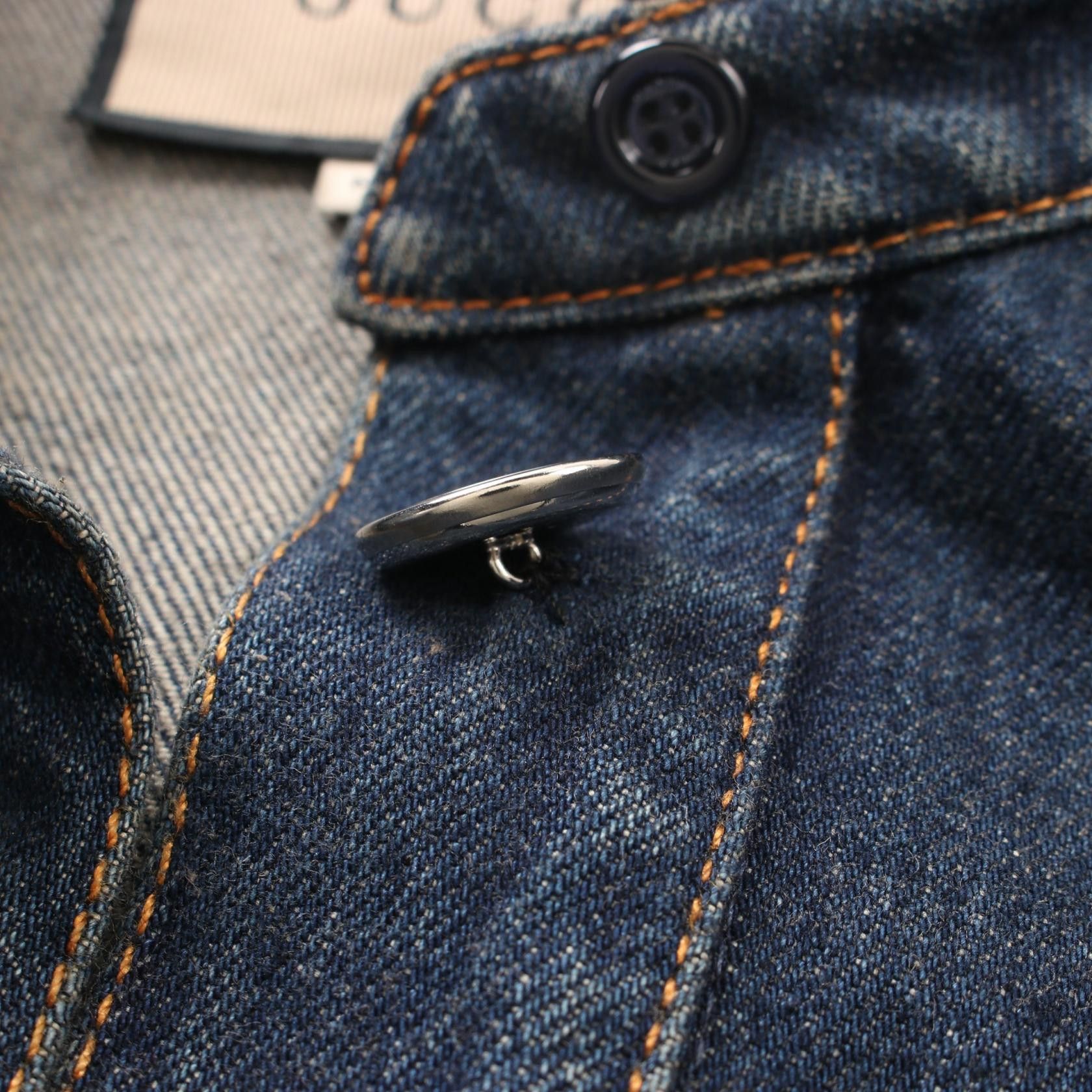 Gucci Gucci Denim One Piece Cotton Indigo Blue Size ONE SIZE - 6 Thumbnail