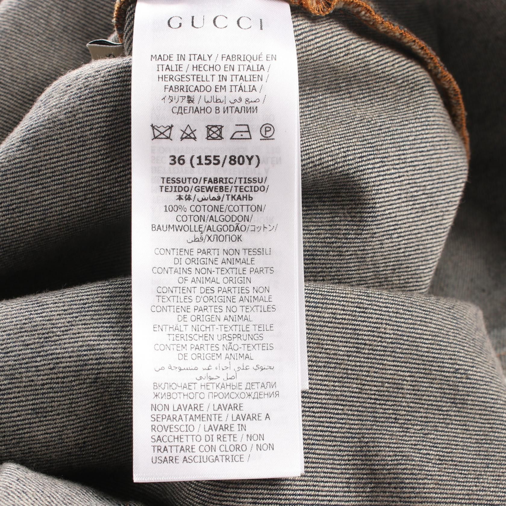 Gucci Gucci Denim One Piece Cotton Indigo Blue Size ONE SIZE - 5 Thumbnail