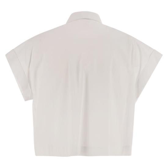 Peserico PESERICO Women Shirts S0679700Q4 WHITE Size S / US 4 / IT 40 - 2 Thumbnail