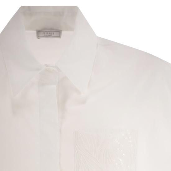 Peserico PESERICO Women Shirts S0679700Q4 WHITE Size S / US 4 / IT 40 - 4 Thumbnail
