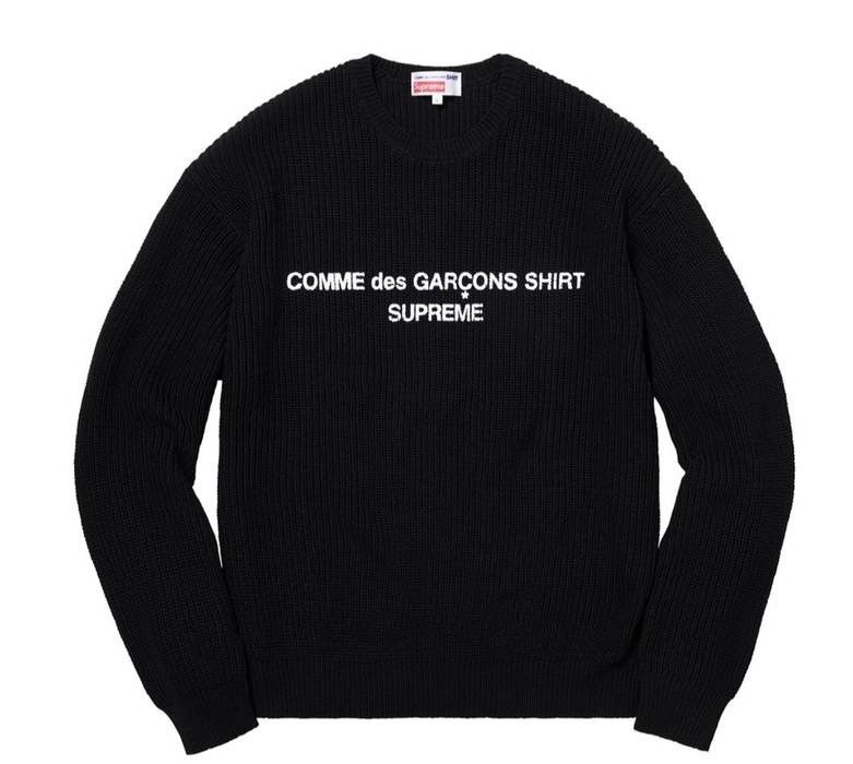 Supreme FW18 Black Printed Knit Sweater Grailed
