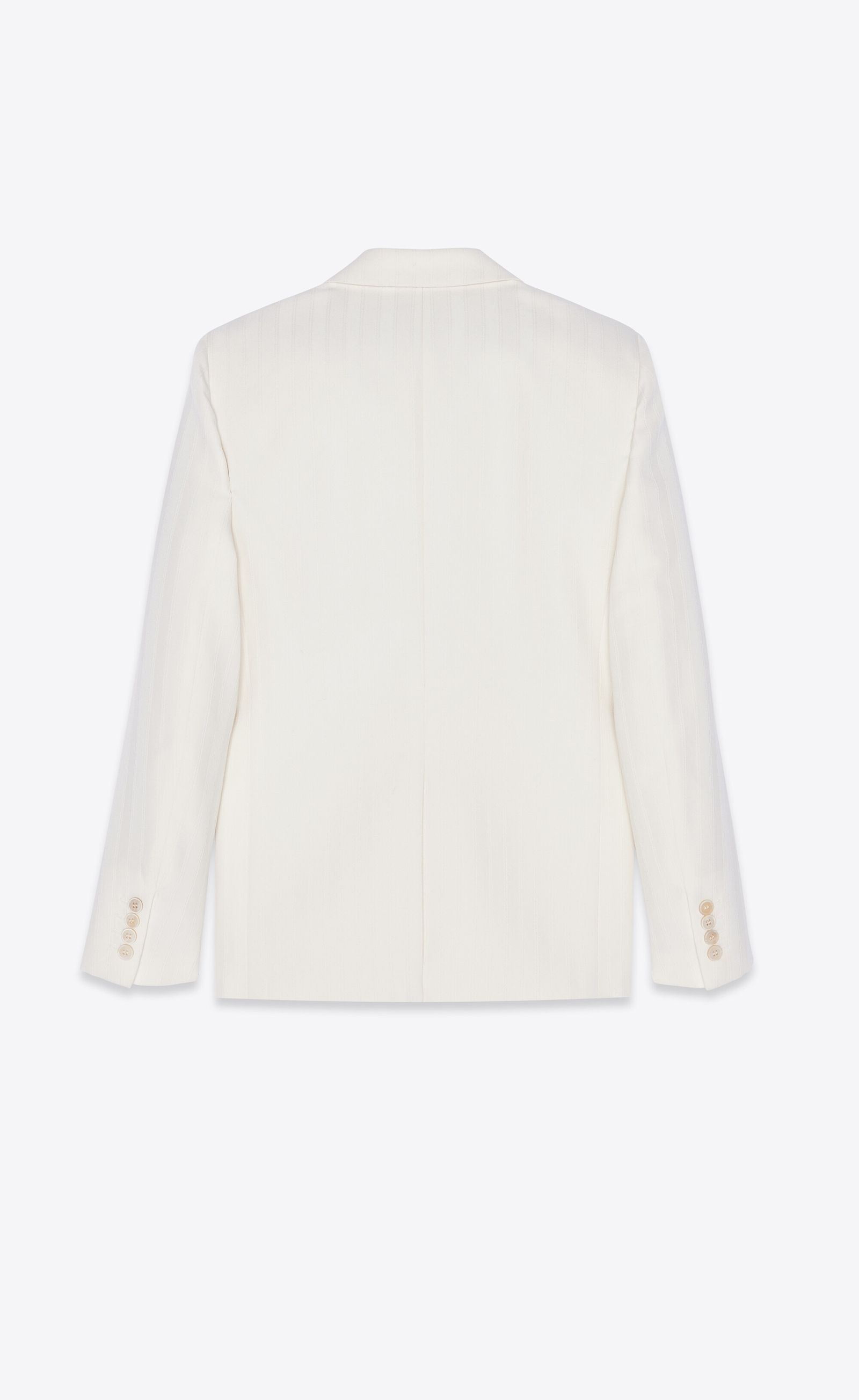 Saint Laurent Paris fitted single breasted jacket in striped wool Size US M / EU 48-50 / 2 - 2 Thumbnail