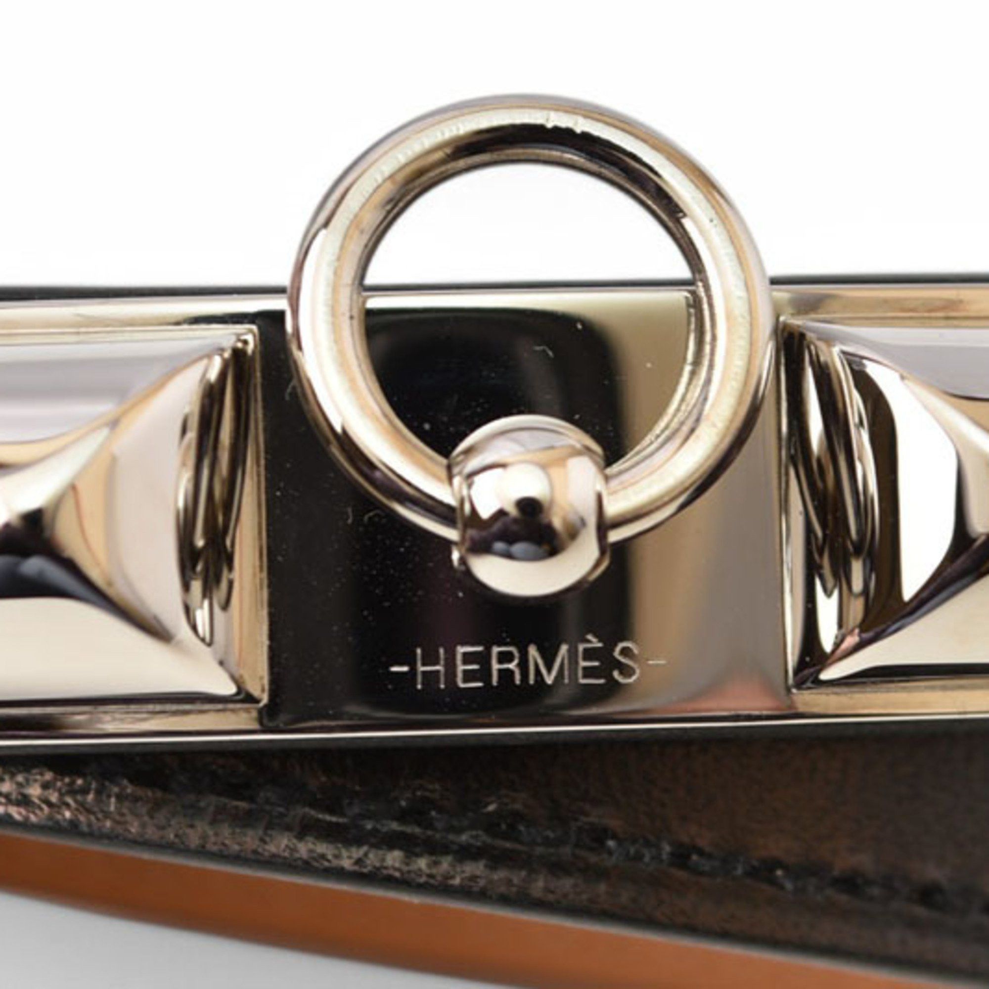 Hermes Hermes Bangle HERMES Rival Double Tour Black/Silver XS Size Size ONE SIZE - 8 Thumbnail