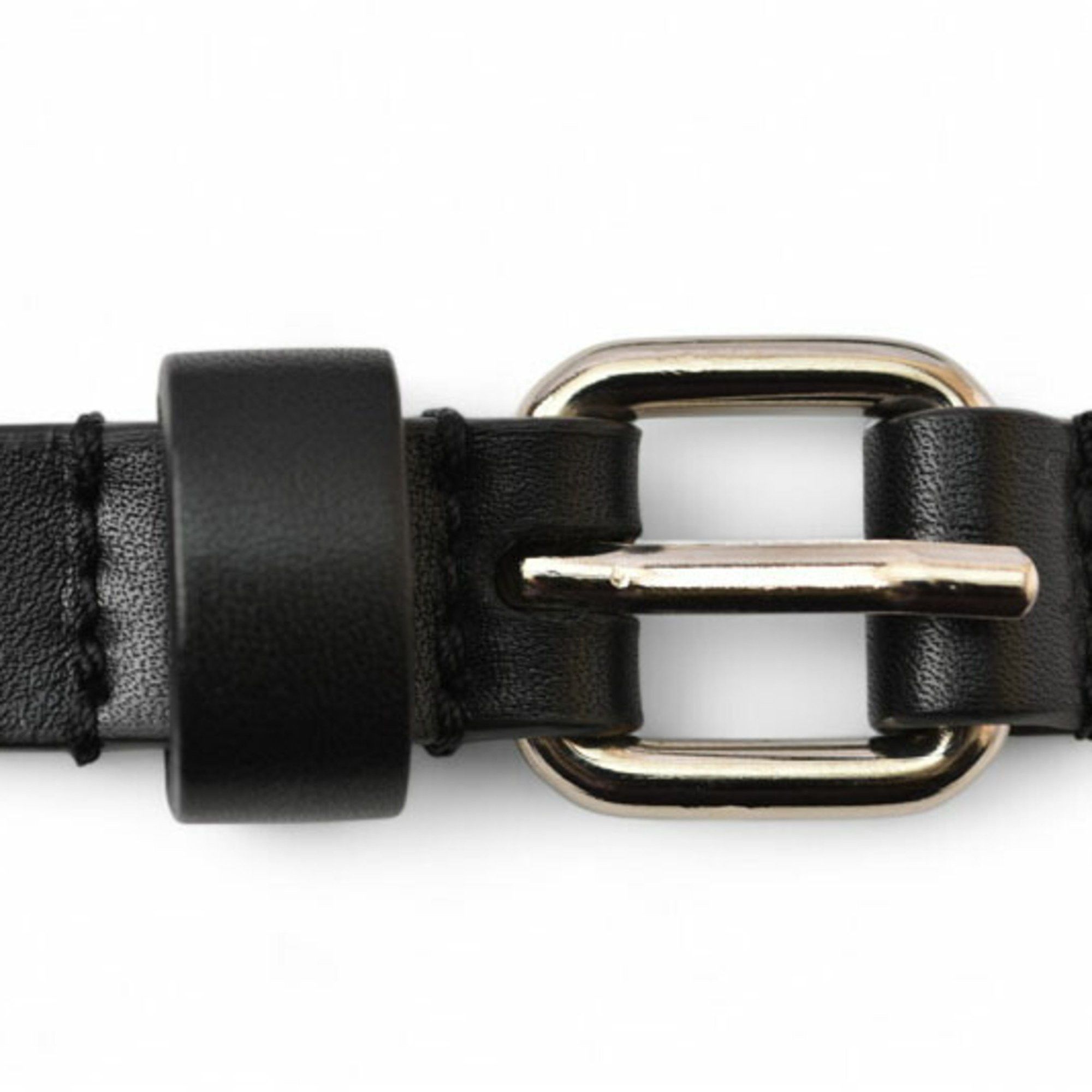 Givenchy Givenchy Belt GIVENCHY Studded Double Leather Black Unisex Men Women Genuine Size ONE SIZE - 6 Thumbnail