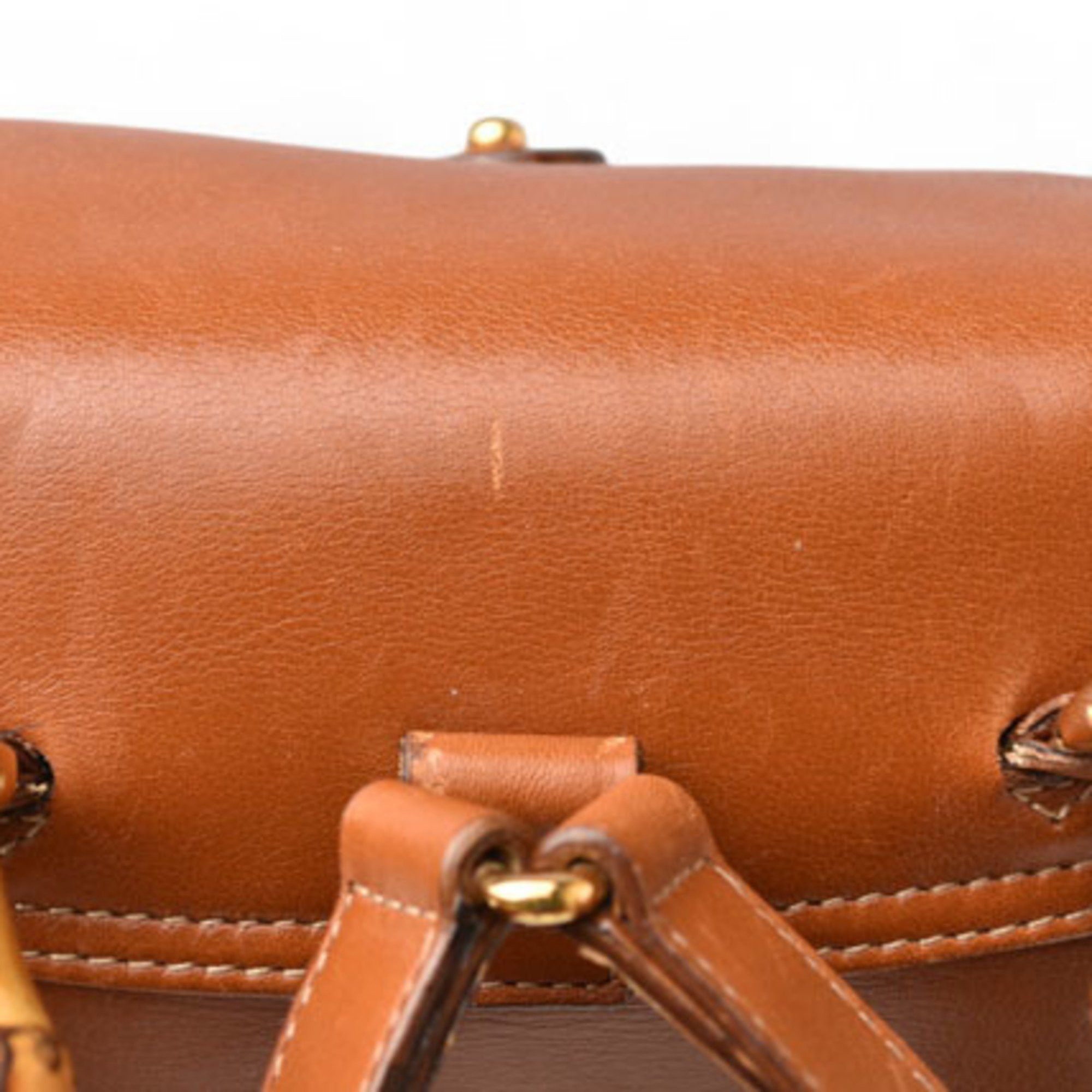Gucci Gucci Mini Backpack Bamboo/Backpack GUCCI Bag Leather Brown Size ONE SIZE - 15 Thumbnail