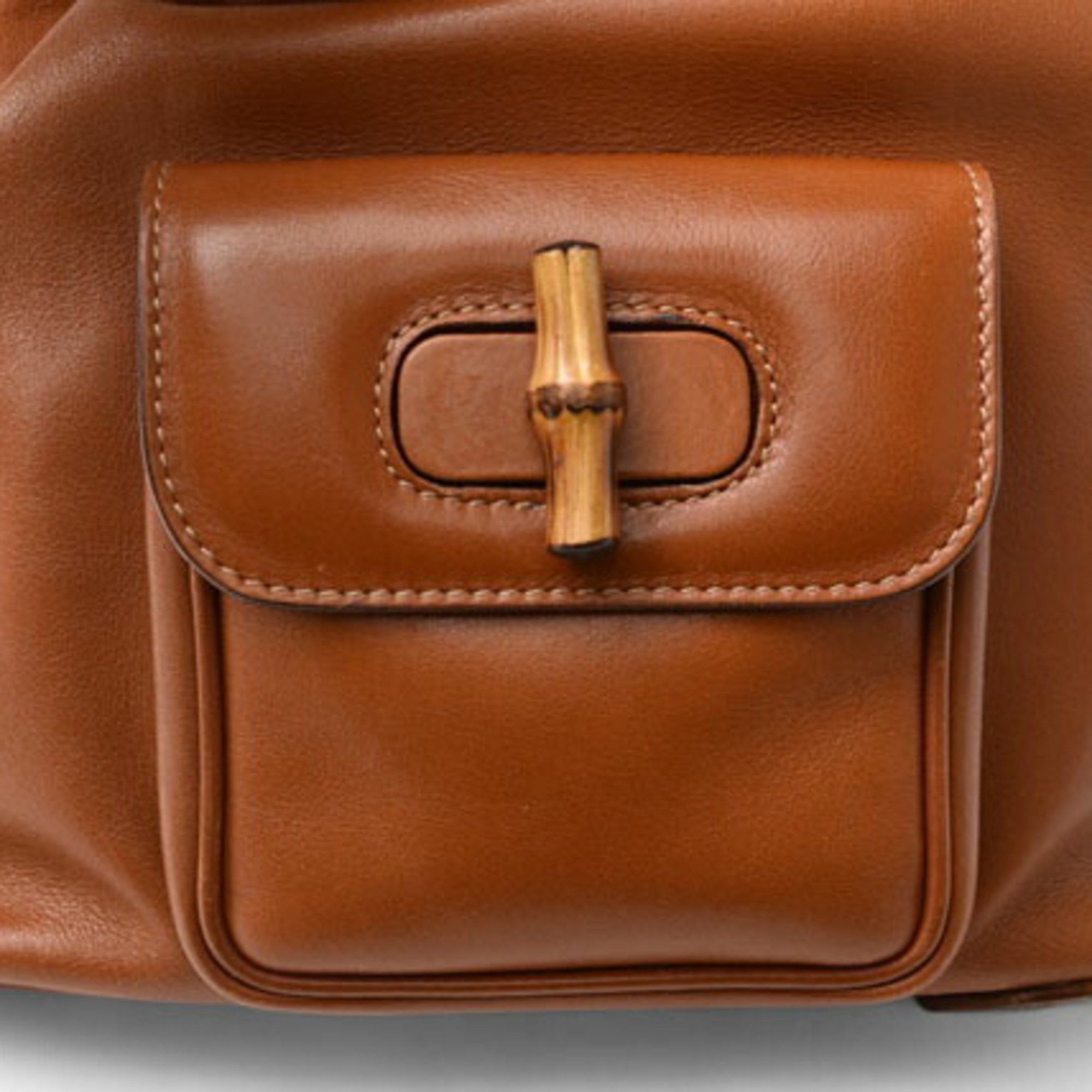 Gucci Gucci Mini Backpack Bamboo/Backpack GUCCI Bag Leather Brown Size ONE SIZE - 12 Thumbnail