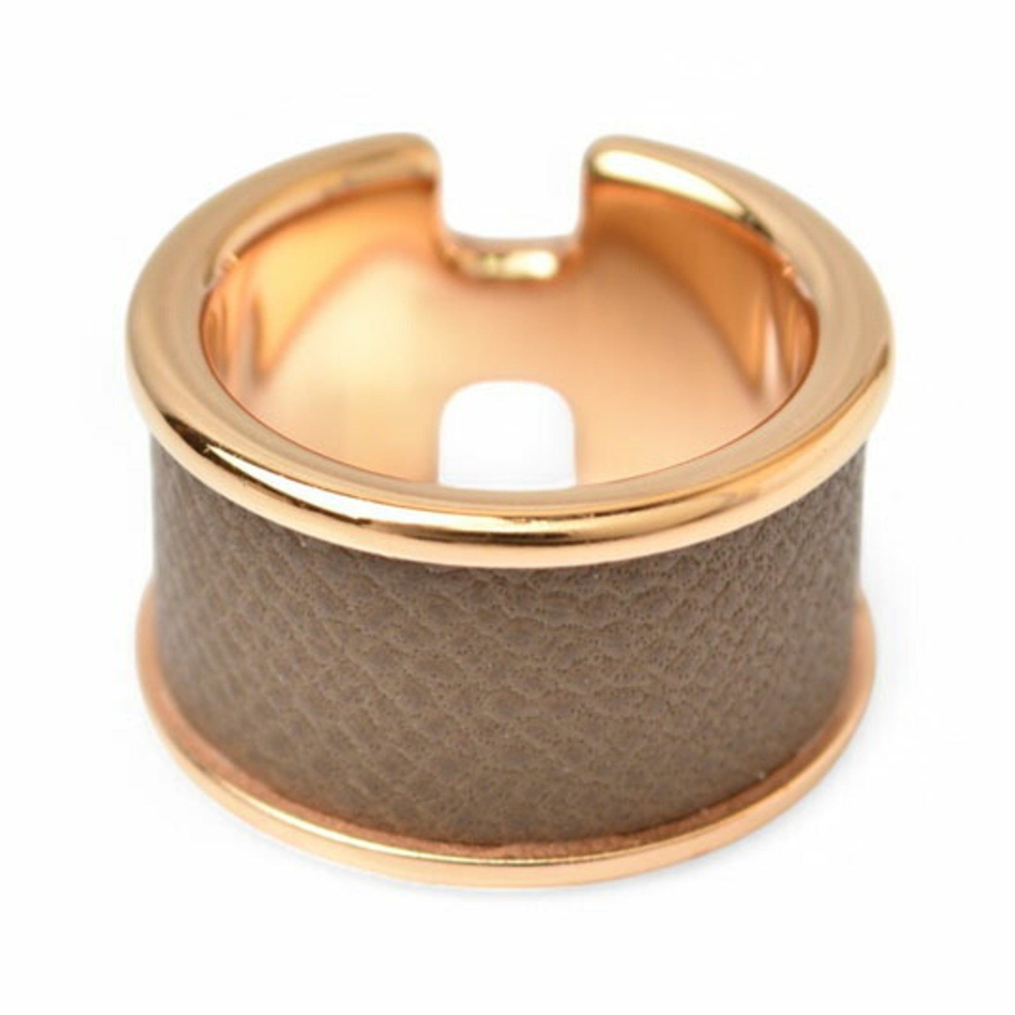 Hermes Hermes Ring/Olympe GM HERMES Leather/Metal S Size/Approx. Size 11 Etoupe/Gold Size ONE SIZE - 6 Thumbnail