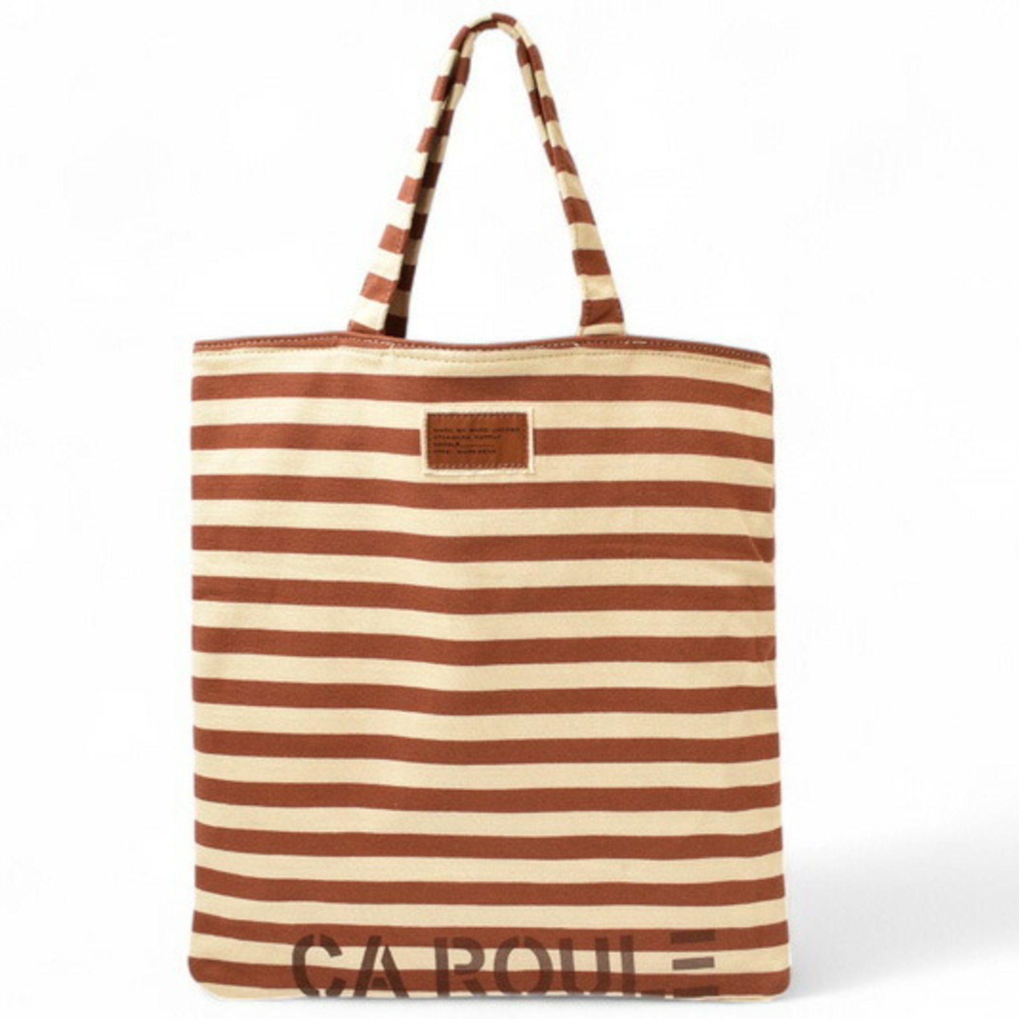 Marc by Marc Jacobs Marc by Marc Jacobs MARC BY JACOBS Tote Bag Cotton/Stripe Brown/White M381429 Size ONE SIZE - 2 Thumbnail