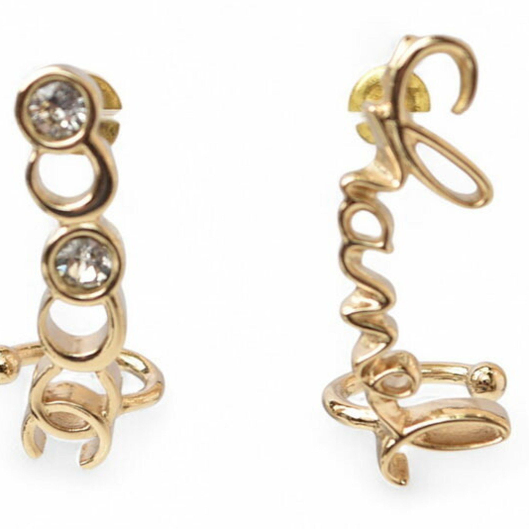 Chanel CHANEL COCO Earrings/Rhinestone Gold A22 Size ONE SIZE - 6 Thumbnail