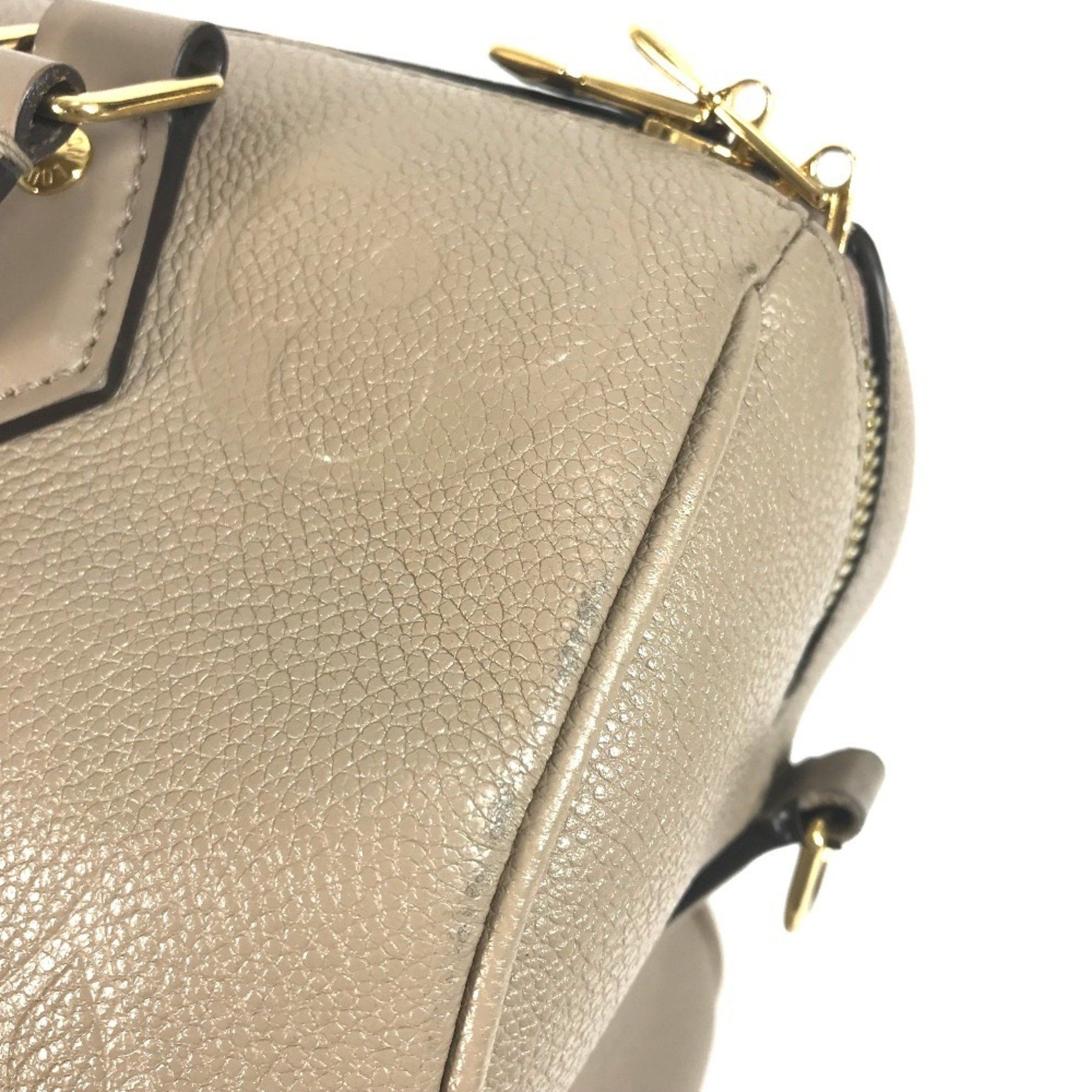 LOUIS VUITTON M59273 Monogram Empreinte Speedy Bandouliere 25 Bag Mini Boston Shoulder 2WAY Handbag Women's Tourterelle Beige