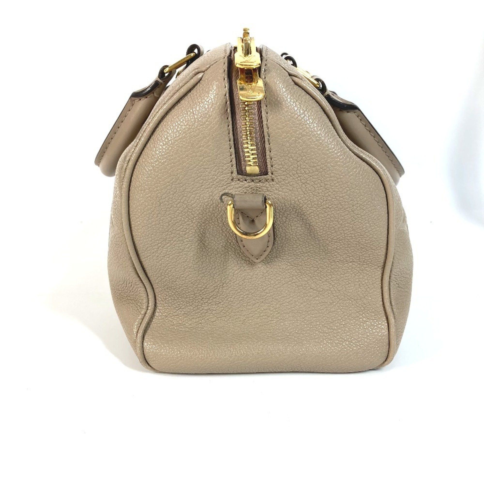 LOUIS VUITTON M59273 Monogram Empreinte Speedy Bandouliere 25 Bag Mini Boston Shoulder 2WAY Handbag Women's Tourterelle Beige