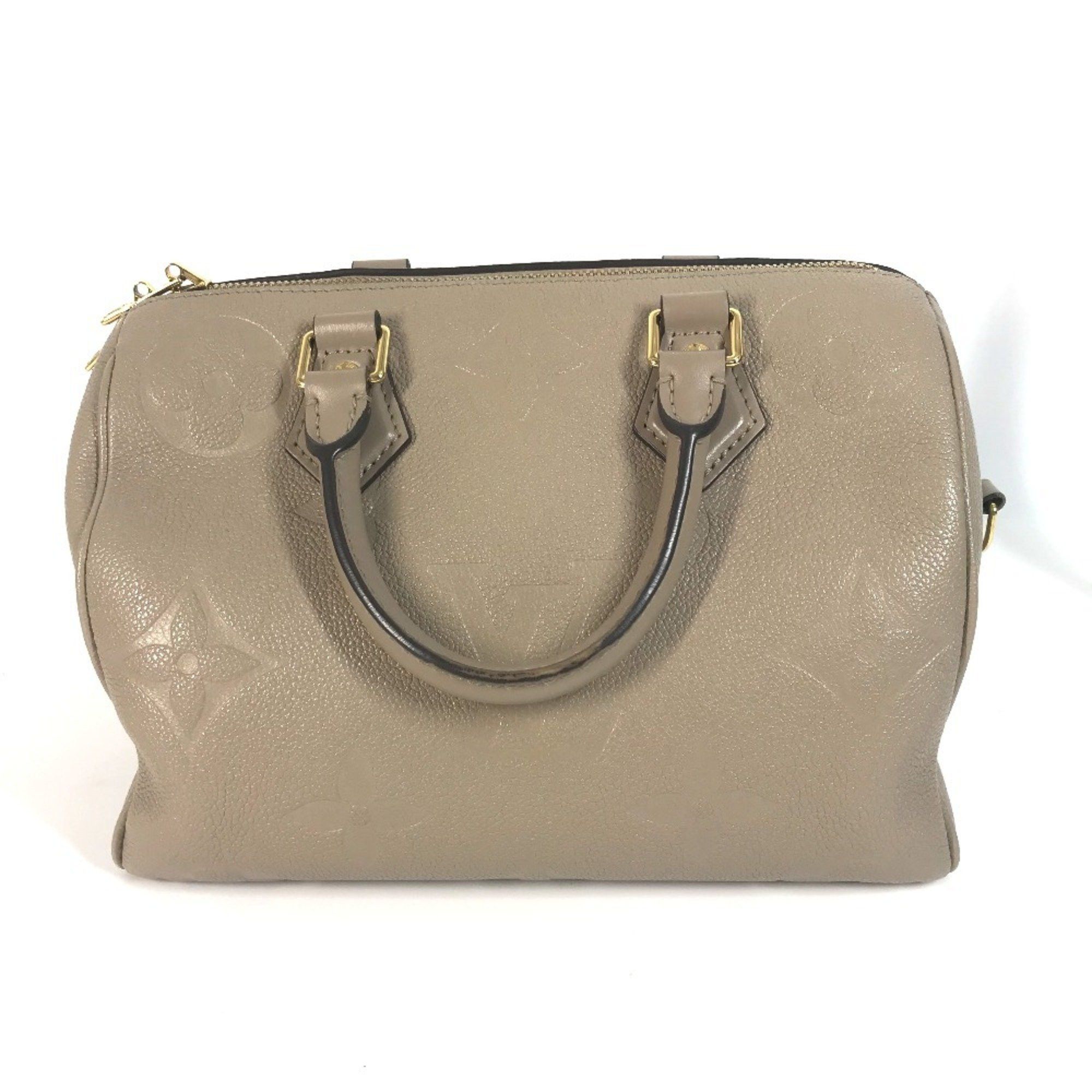 LOUIS VUITTON M59273 Monogram Empreinte Speedy Bandouliere 25 Bag Mini Boston Shoulder 2WAY Handbag Women's Tourterelle Beige