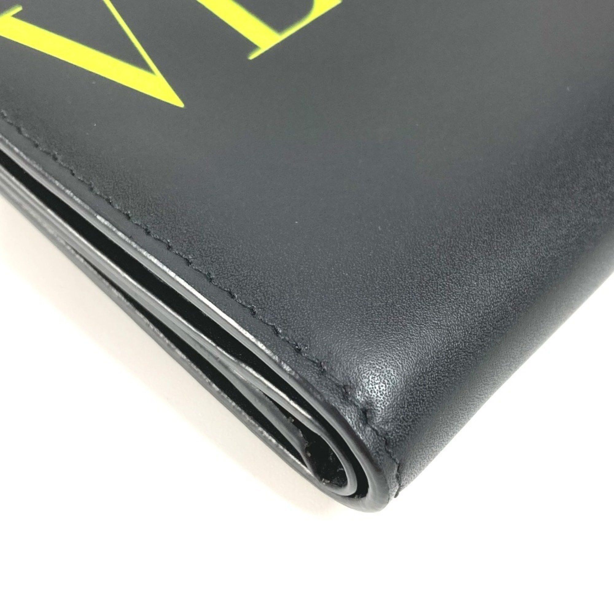 Valentino VALENTINO VLTN logo neck wallet, coin purse, strap included, bi-fold leather, women's, black Size ONE SIZE - 5 Thumbnail
