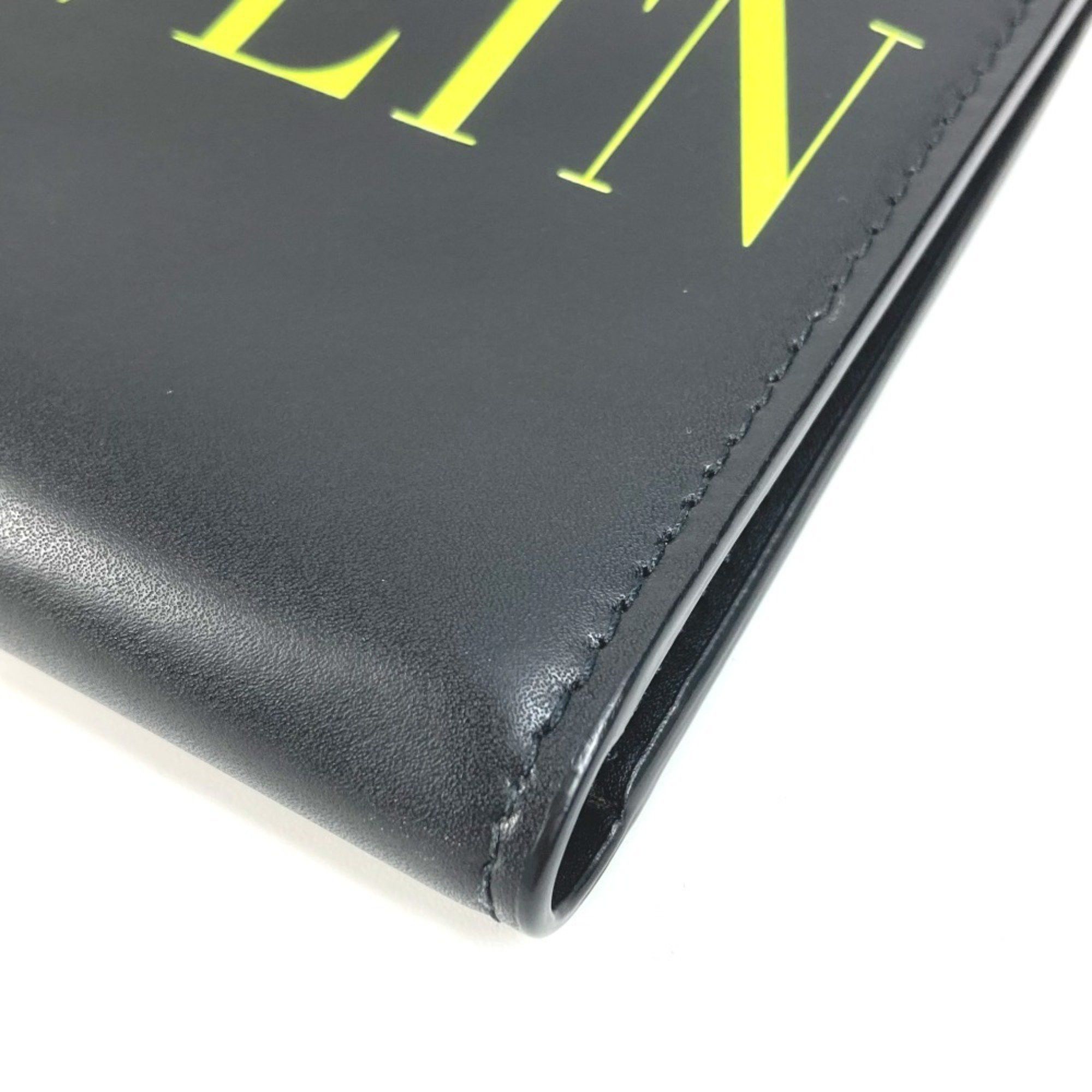 Valentino VALENTINO VLTN logo neck wallet, coin purse, strap included, bi-fold leather, women's, black Size ONE SIZE - 4 Thumbnail