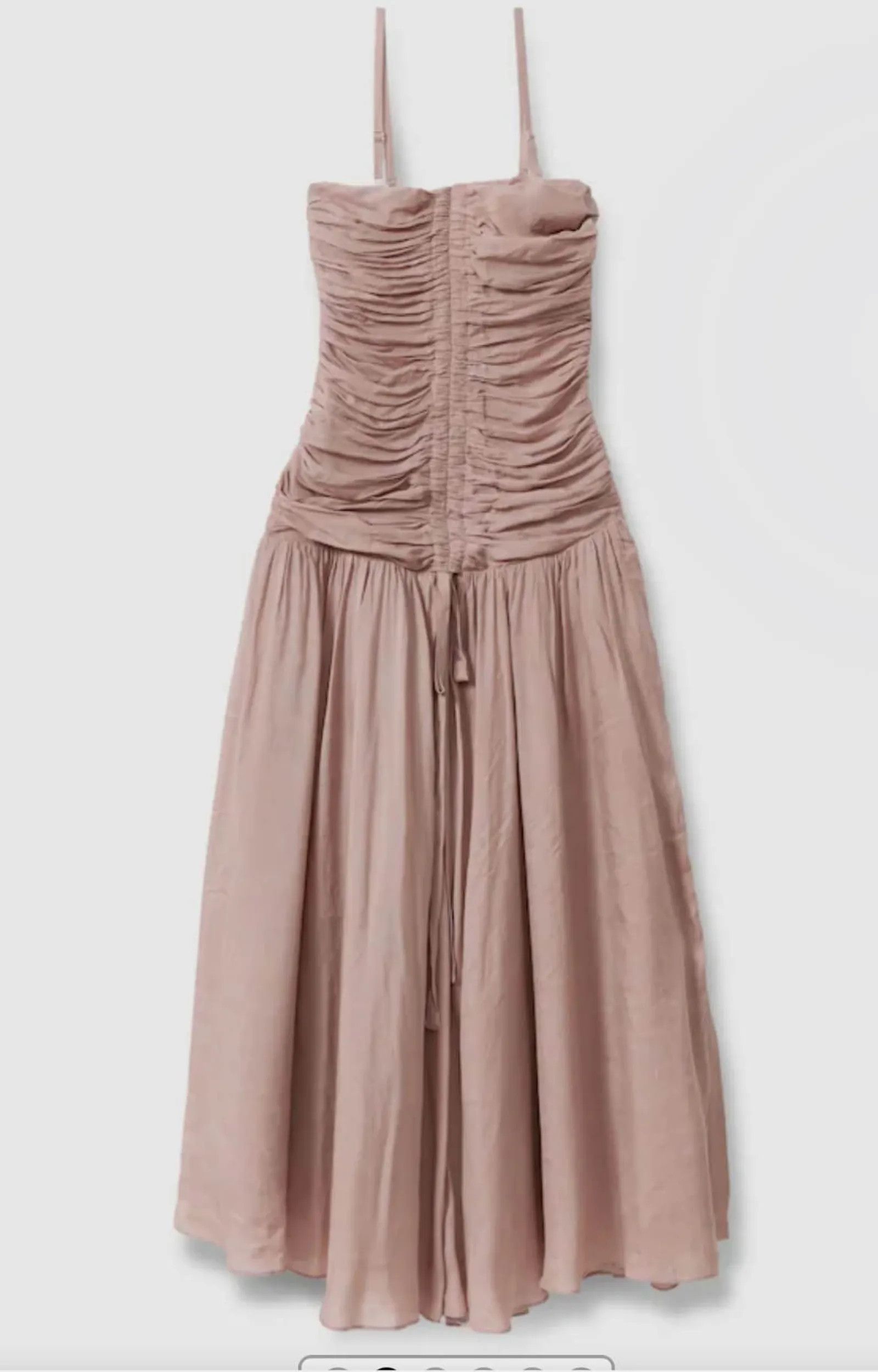 Reiss Reiss Reiss Ryder Viscose Linne Ruched Maxiklänning Dress Size XXS / US 00 / IT 34 - 3 Thumbnail