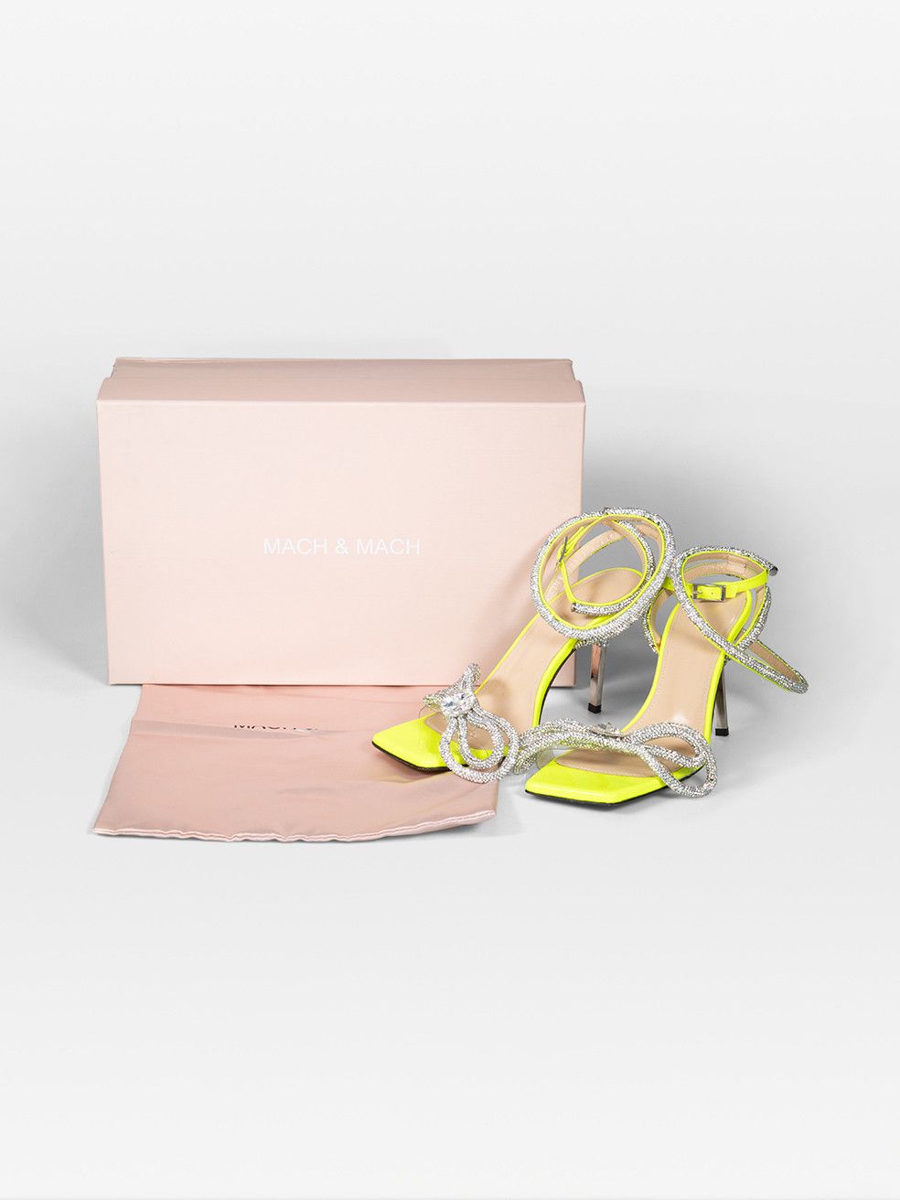 MACH & MACH Yellow Patent Double Bow Sandals Size US 7 / IT 37 - 9 Thumbnail