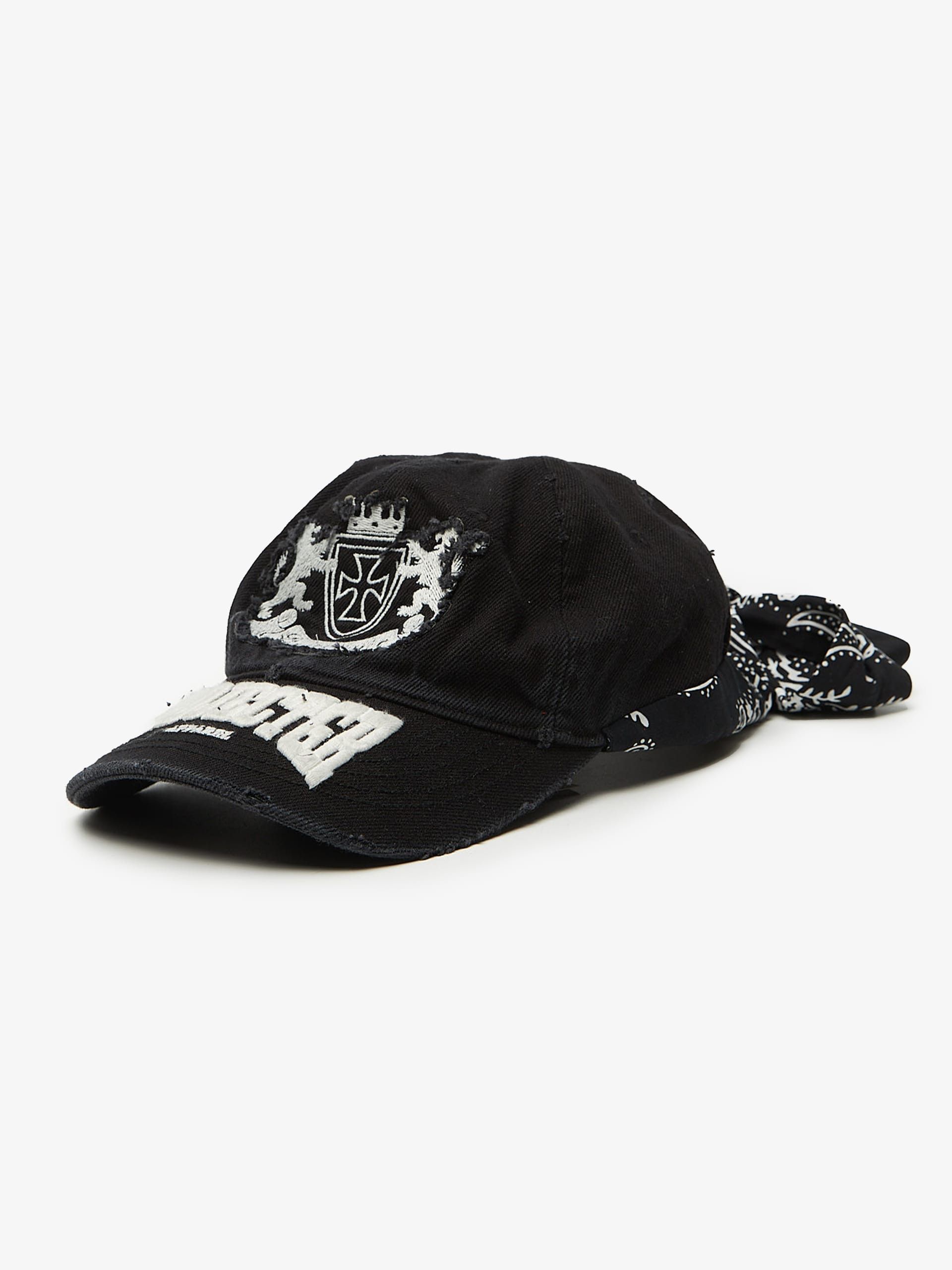 PROJECT G/R Black Bandana Layered Cap Size ONE SIZE - 2 Thumbnail