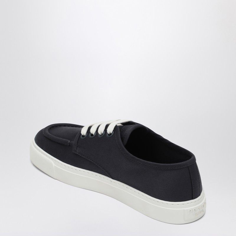 Prada Prada Sneakers Navy Blue In Cotton Canvas Size US 7 / EU 40 - 2 Thumbnail