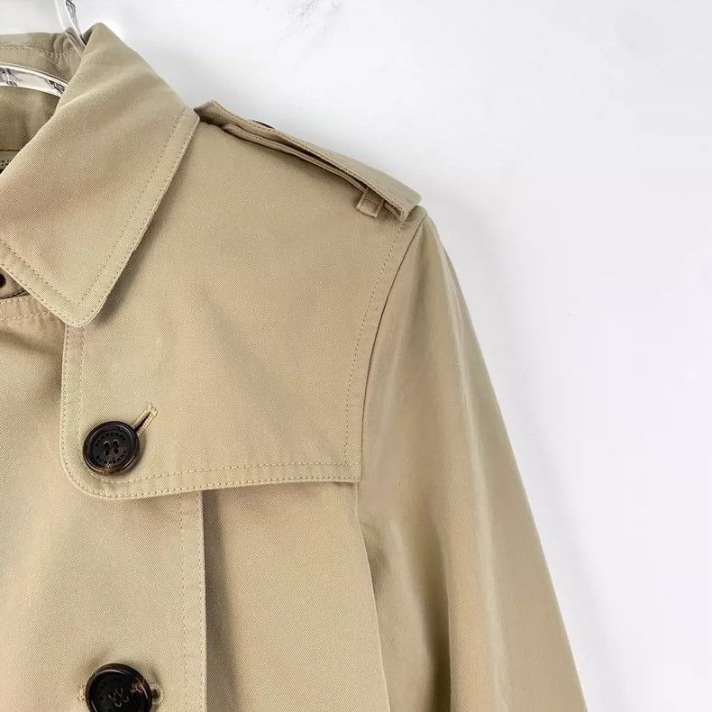 Burberry Burberry Brown Cotton Double-Breasted Trench Coat Size XS / US 0-2 / IT 36-38 - 3 Thumbnail