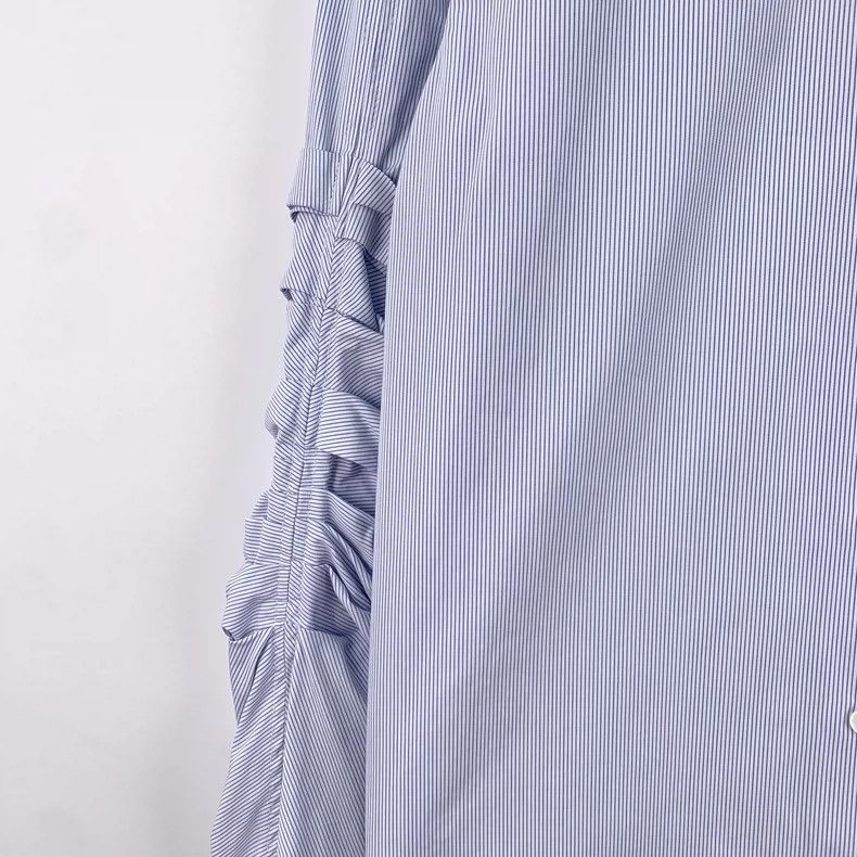 Celine Celine Light Blue Striped Long Sleeve Shirt Size XXS / US 00 / IT 34 - 4 Thumbnail