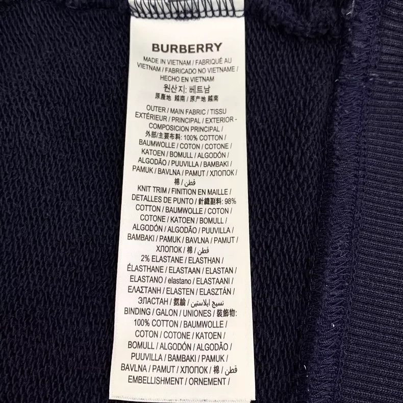 Burberry Burberry Logo Hooded Sweatshirt in Navy Blue Size M / US 6-8 / IT 42-44 - 7 Thumbnail