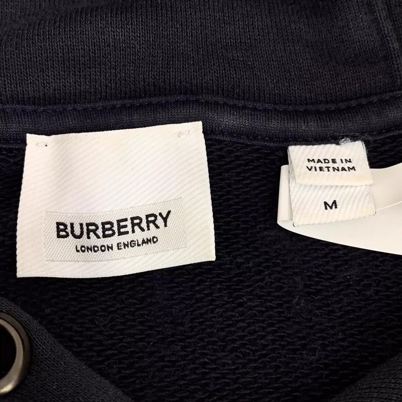 Burberry Burberry Logo Hooded Sweatshirt in Navy Blue Size M / US 6-8 / IT 42-44 - 6 Thumbnail