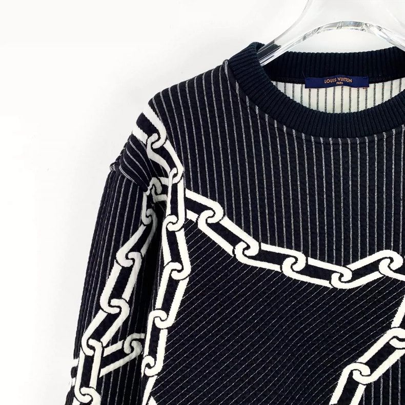 Louis Vuitton Louis Vuitton Black Chain Knit Sweater Size S / US 4 / IT 40 - 3 Thumbnail
