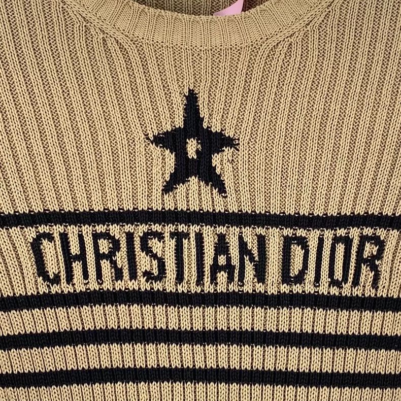 Dior Christian Dior Brown Striped Logo Knit Top Size XXS / US 00 / IT 34 - 4 Thumbnail