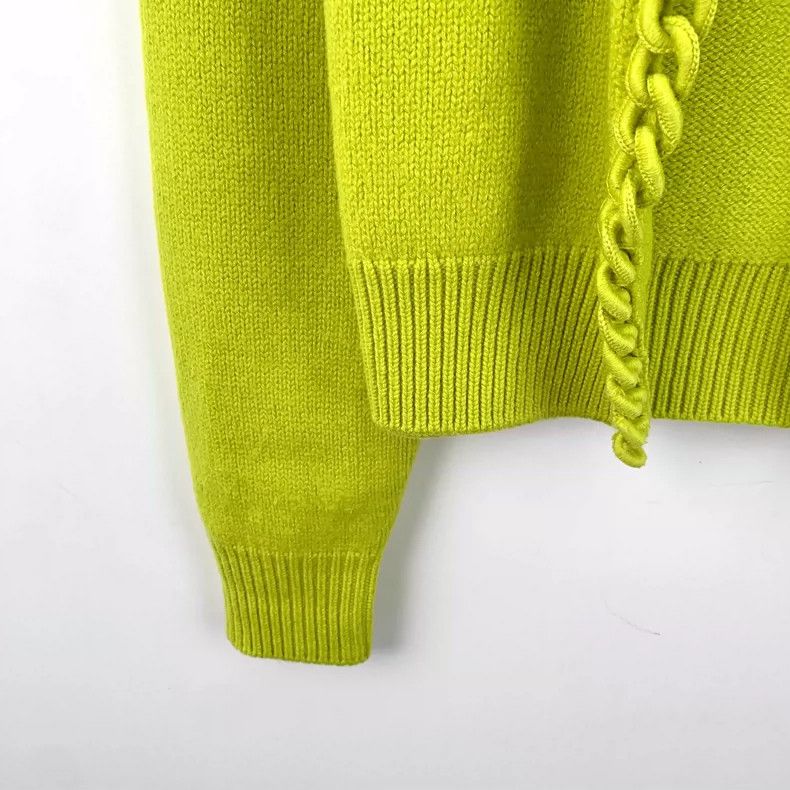 Bottega Veneta Bottega Veneta Green Knit Cardigan Sweater Size L / US 10 / IT 46 - 4 Thumbnail