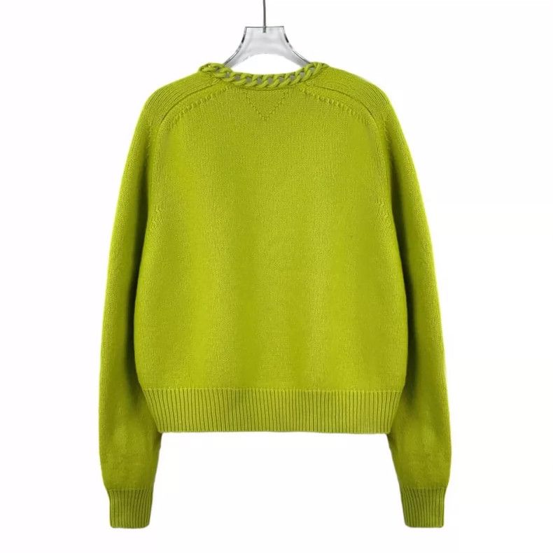 Bottega Veneta Bottega Veneta Green Knit Cardigan Sweater Size L / US 10 / IT 46 - 2 Thumbnail