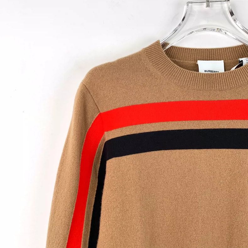 Burberry Burberry Brown Striped Wool Knit Sweater XS Size XS / US 0-2 / IT 36-38 - 3 Thumbnail
