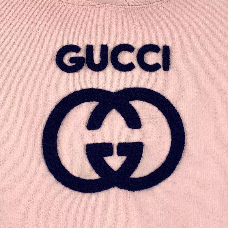 Gucci Pink Gucci Logo Hoodie with Long Sleeves Size S / US 4 / IT 40 - 4 Thumbnail