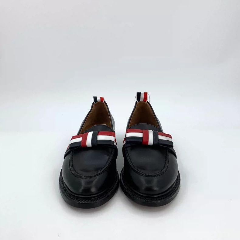 Thom Browne Thom Browne Black Striped Slip-On Leather Shoes Size US 8 / IT 38 - 3 Thumbnail