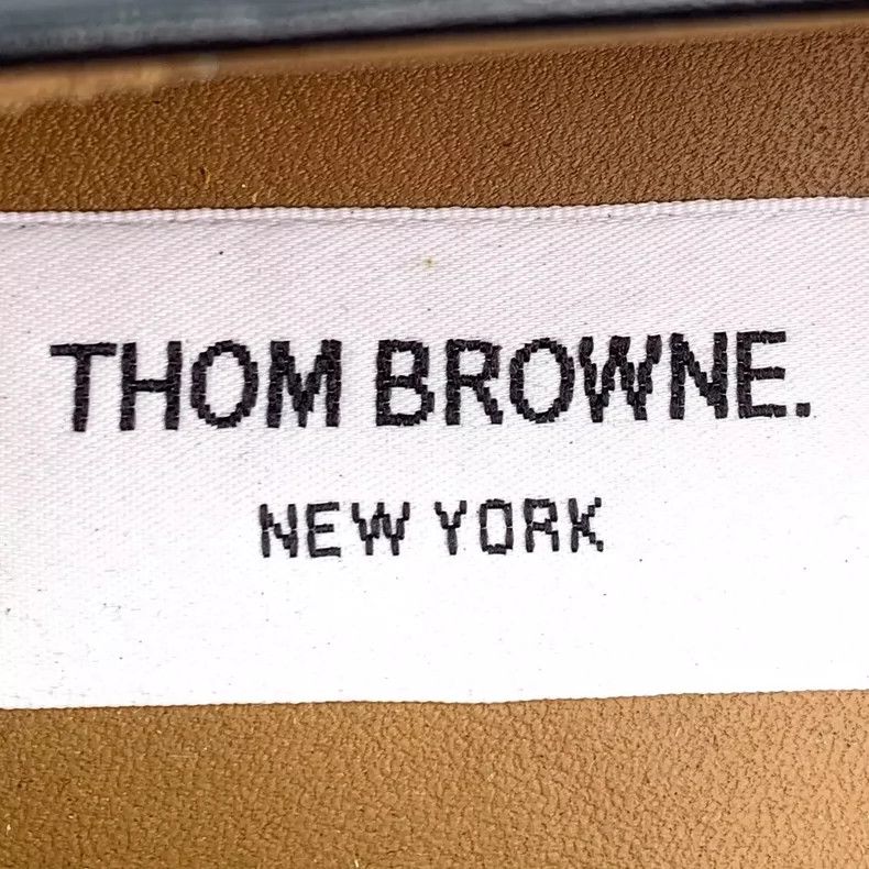 Thom Browne Thom Browne Black Striped Slip-On Leather Shoes Size US 8 / IT 38 - 7 Thumbnail