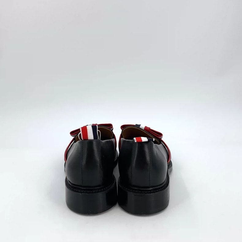 Thom Browne Thom Browne Black Striped Slip-On Leather Shoes Size US 8 / IT 38 - 4 Thumbnail