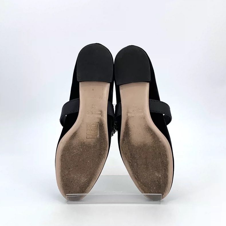 Miu Miu MiuMiu Black Flats with Rhinestone Buckle Size US 6 / IT 36 - 5 Thumbnail