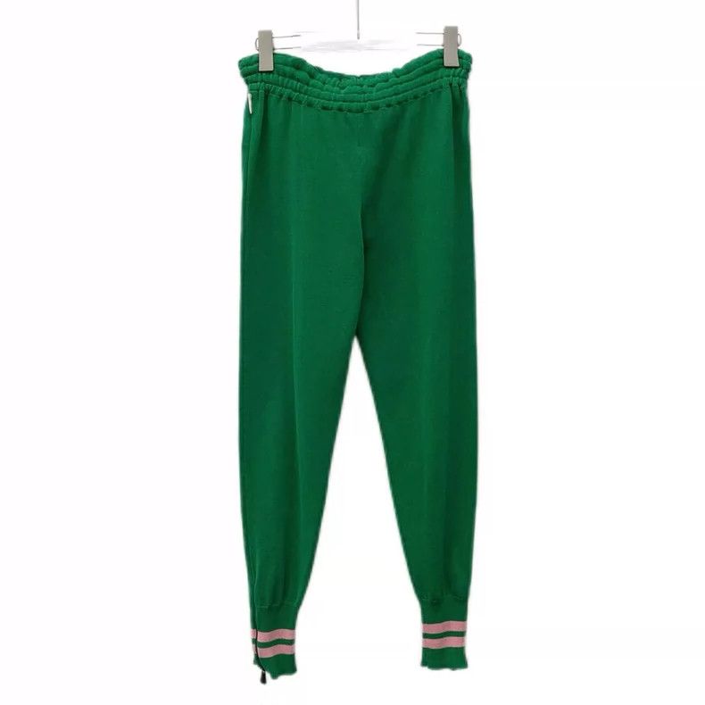 Moncler Green Striped Cotton Joggers with Tags Size 23" - 2 Thumbnail