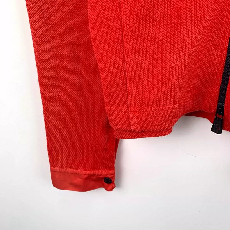 Moncler Moncler Red Logo Zip Long Sleeve Jacket Size L / US 10 / IT 46 - 4 Thumbnail