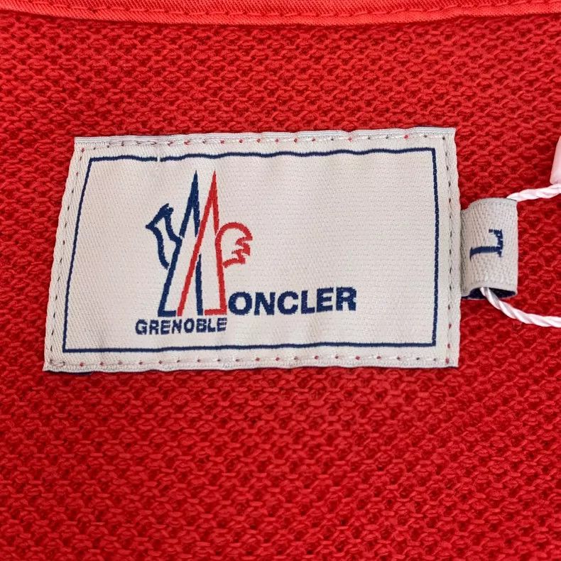 Moncler Moncler Red Logo Zip Long Sleeve Jacket Size L / US 10 / IT 46 - 6 Thumbnail