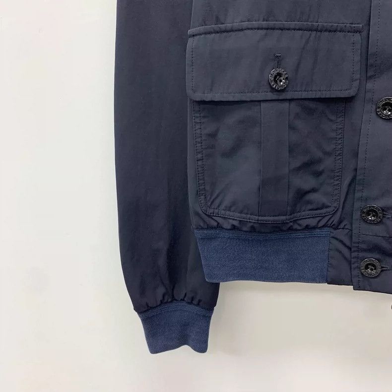 Moncler Moncler Blue Stand Collar Button Jacket Size L / US 10 / IT 46 - 4 Thumbnail